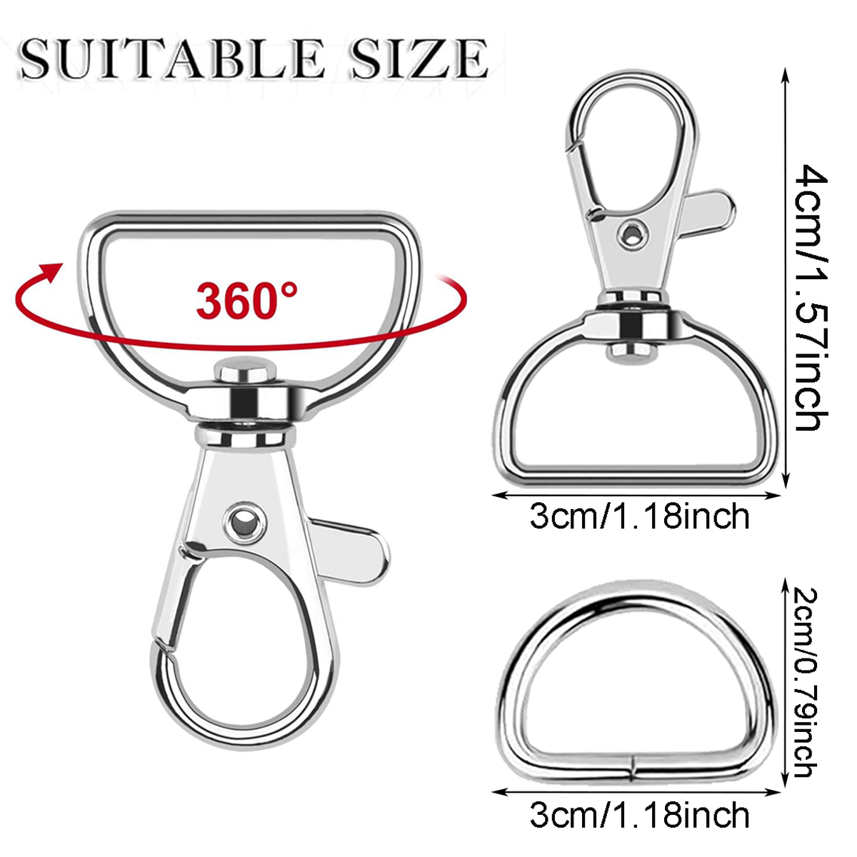 10/20 Set Large D Clip Swivel  - Fishing Swivel Connector review and price