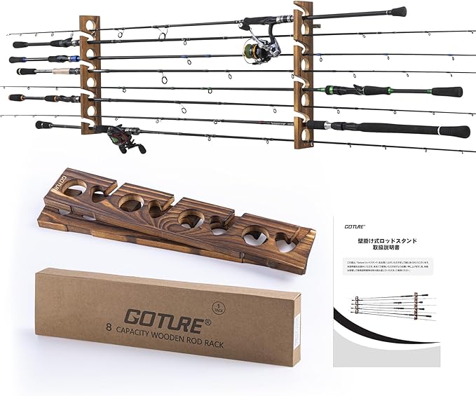Goture Wood Fishing Rod Holder - Fishing Equipment Holder review and price
