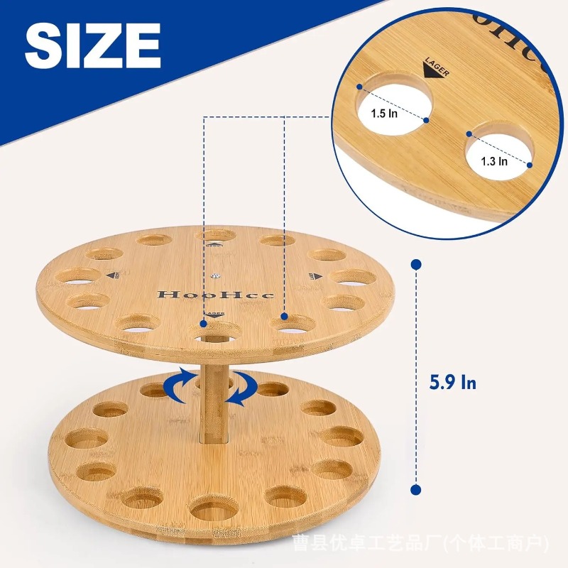 Round Solid Wood Fishing Rod S - Fishing Equipment Holder review and price
