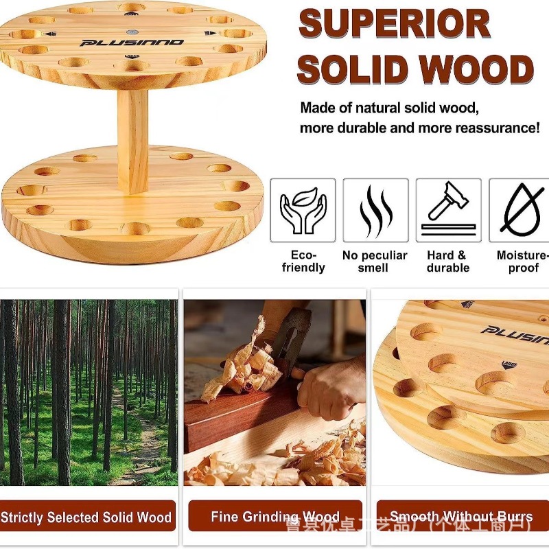 Round Solid Wood Fishing Rod S - Fishing Equipment Holder review and price