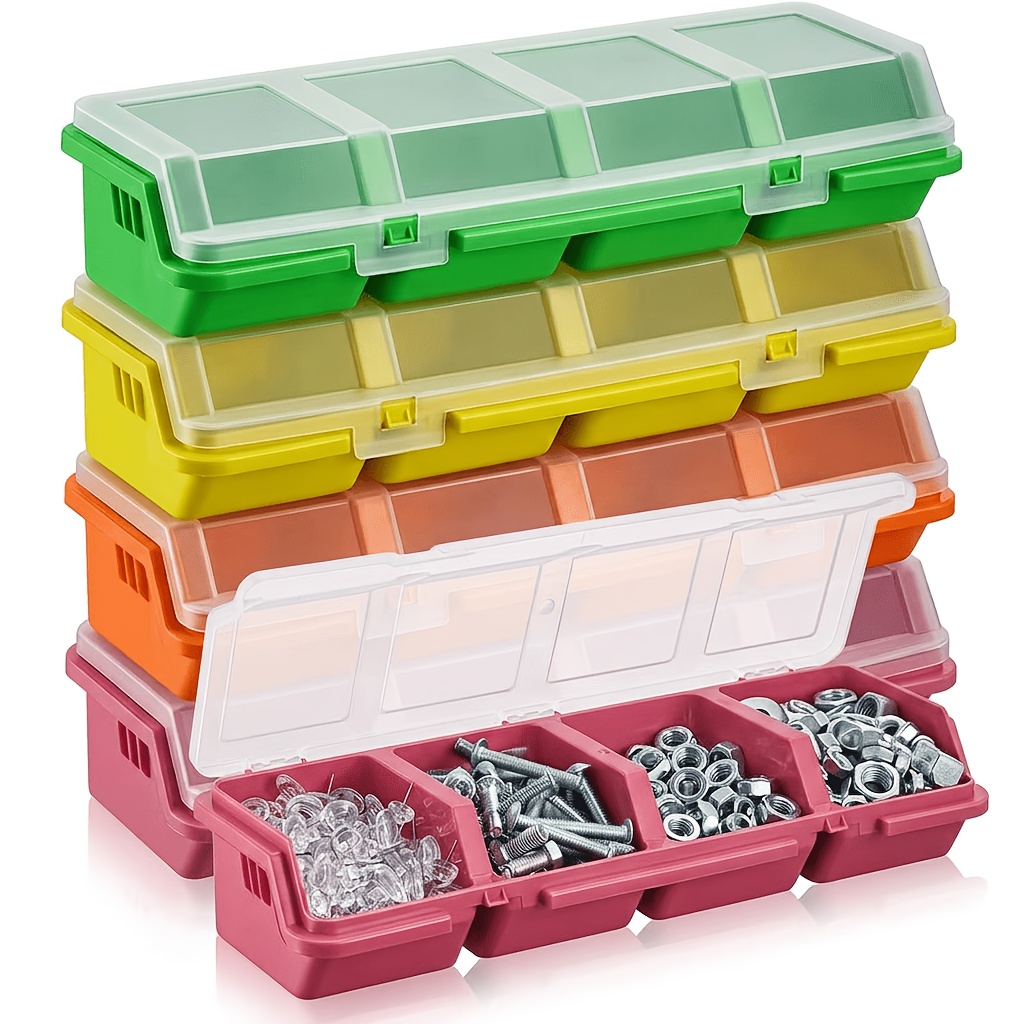 2 Pack 4 Compartments Plastic  - Fishing Equipment Organizer review and price