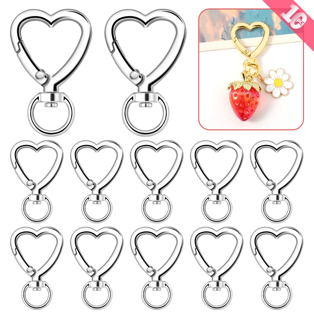 10pcs Metal Heart Lobster Claw - Fishing Swivel Connector review and price