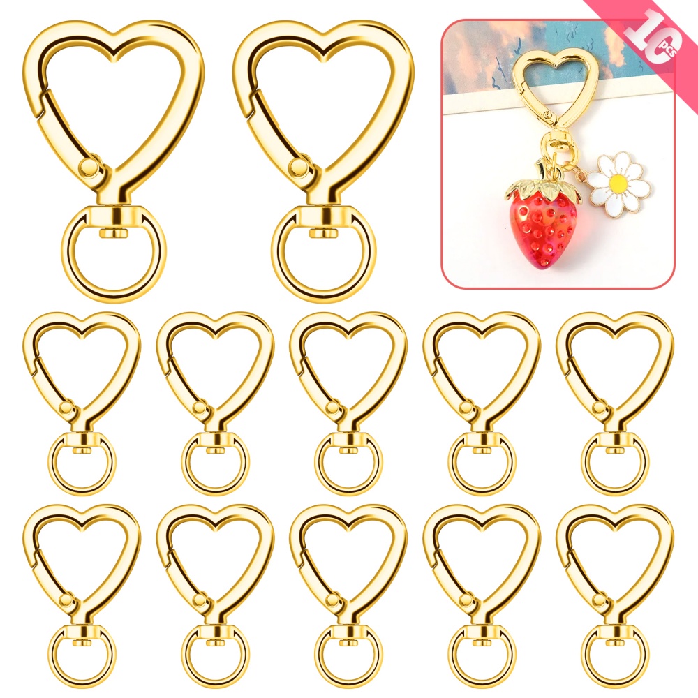 10pcs Metal Heart Lobster Claw - Fishing Swivel Connector review and price